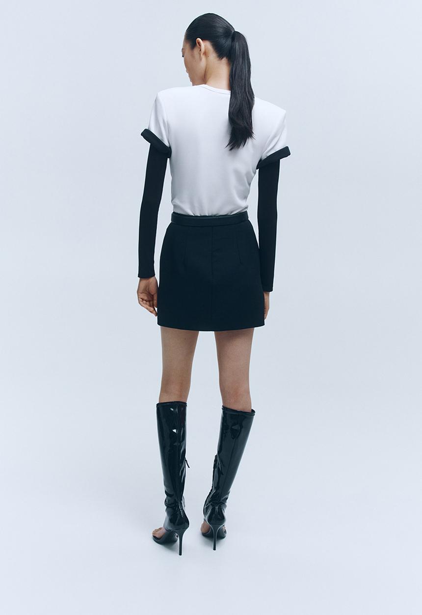 H&M - WARDROBE.NYC H&M:  Shoulder-pad body - white