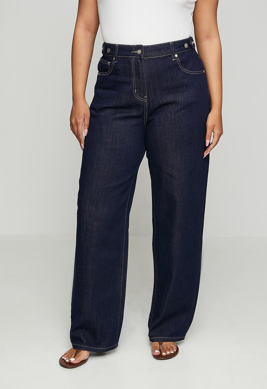Me&B - Plus Straight Leg Jean - Dark Wash