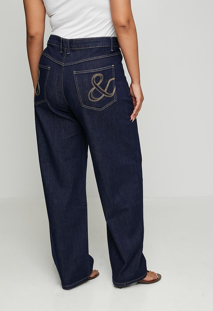 Me&B - Plus Straight Leg Jean - Dark Wash