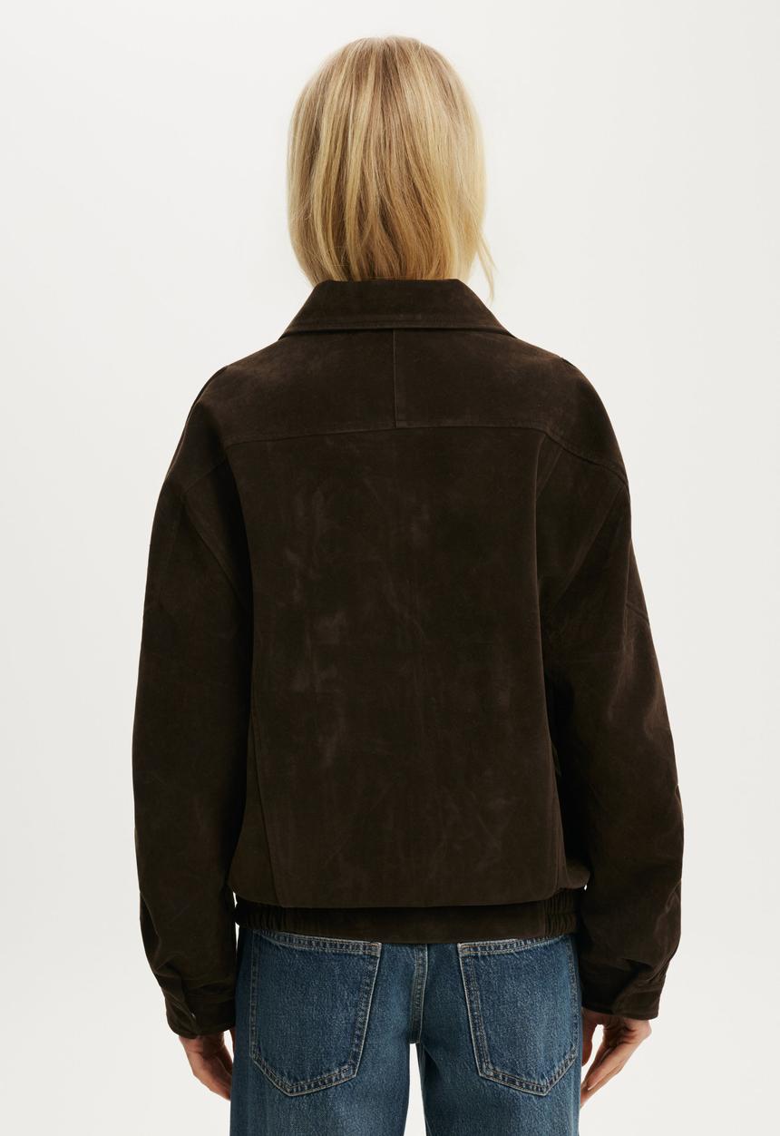 Cotton On - Cove Biker Jacket - Dark Oak