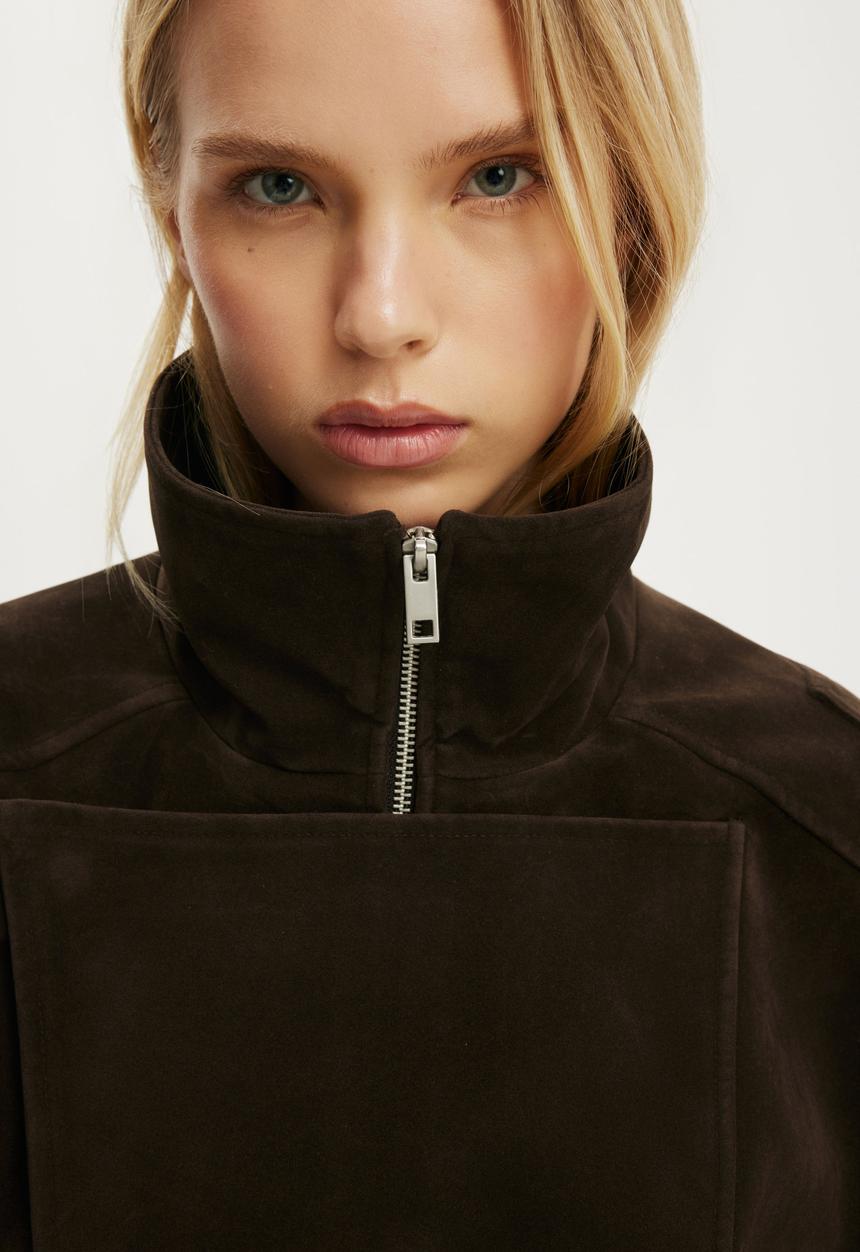 Cotton On - Cove Biker Jacket - Dark Oak