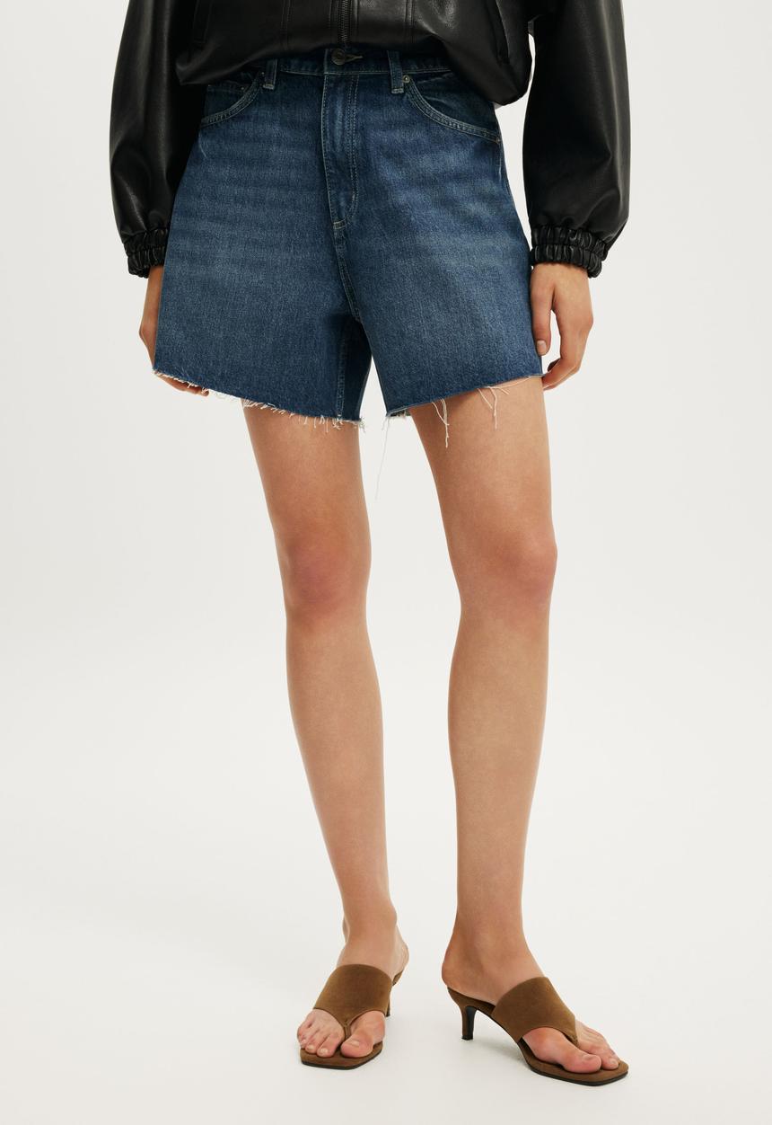 Cotton On - High 90 S Denim Short - Pure Blue