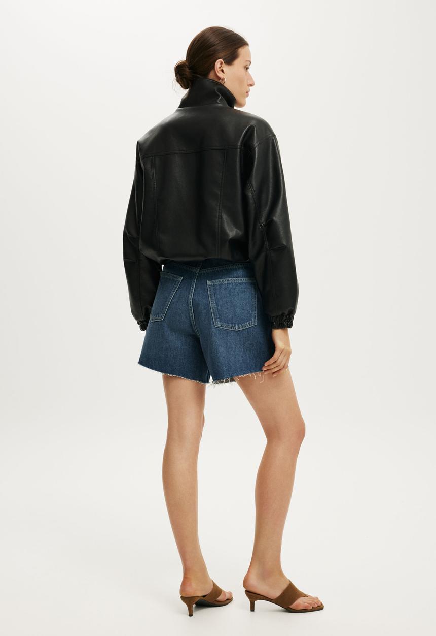 Cotton On - High 90 S Denim Short - Pure Blue