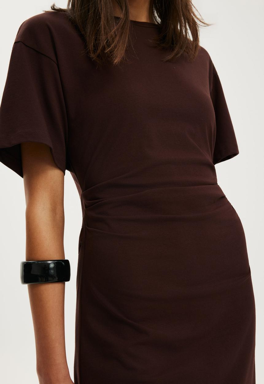 Cotton On - Boxy Tuck T-Shirt Mini Dress - Dark Oak