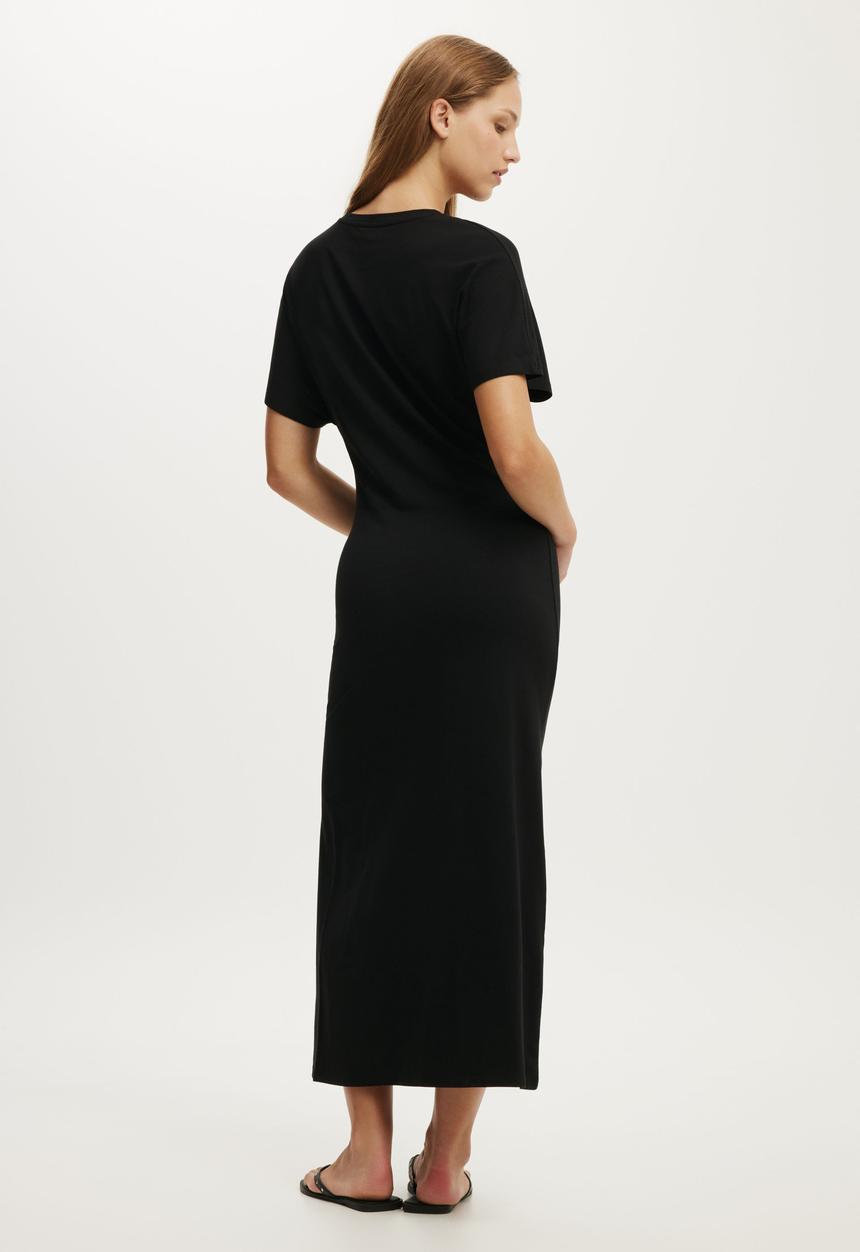 Cotton On - Twist Tee Maxi Dress - Black