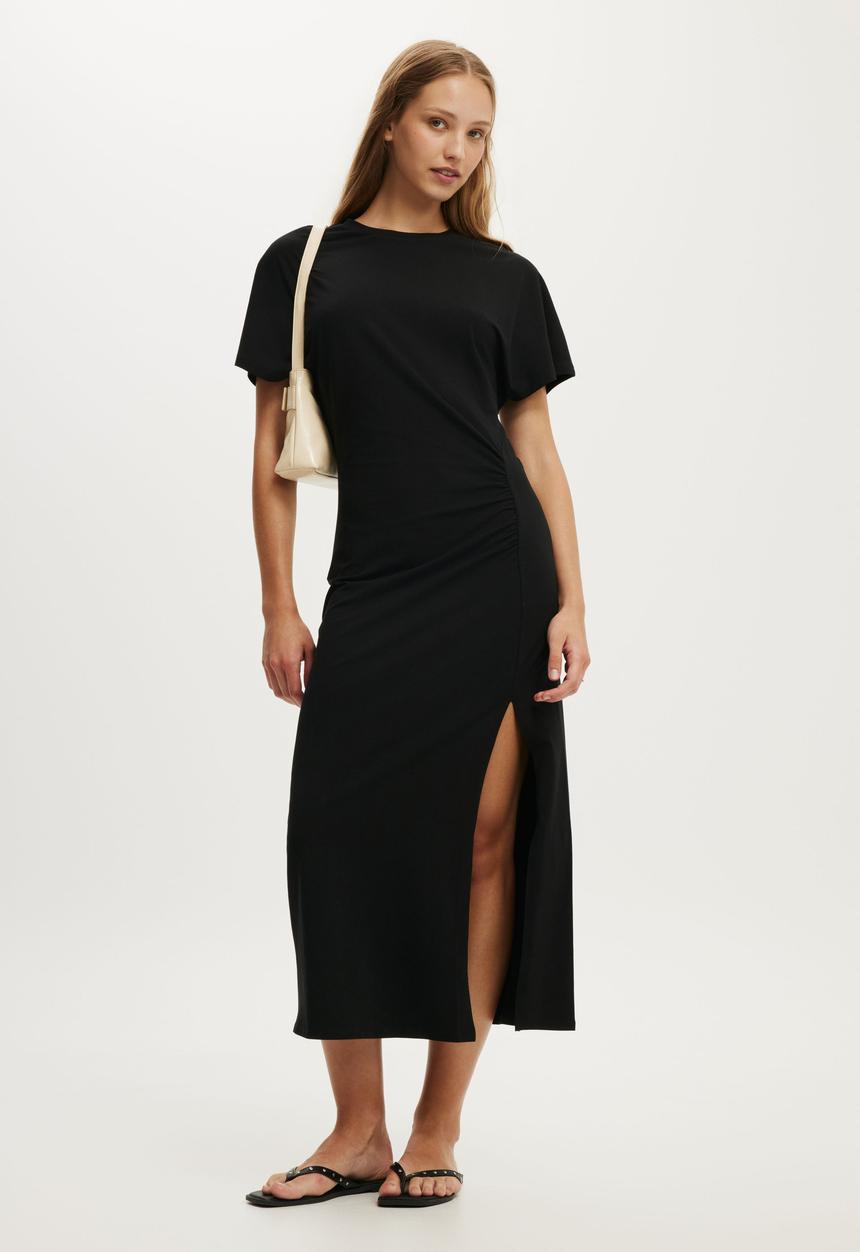 Cotton On - Twist Tee Maxi Dress - Black