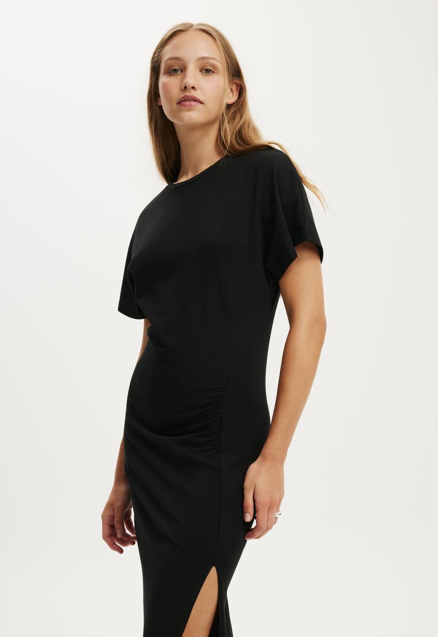 Cotton On - Twist Tee Maxi Dress - Black