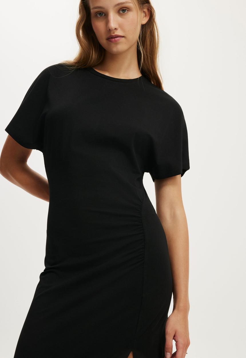 Cotton On - Twist Tee Maxi Dress - Black