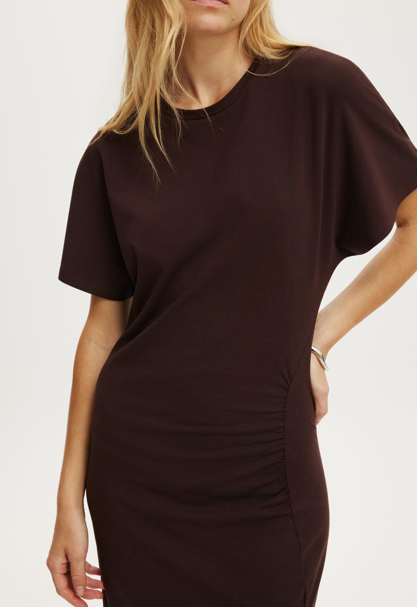 Cotton On - Twist Tee Maxi Dress - Dark Oak