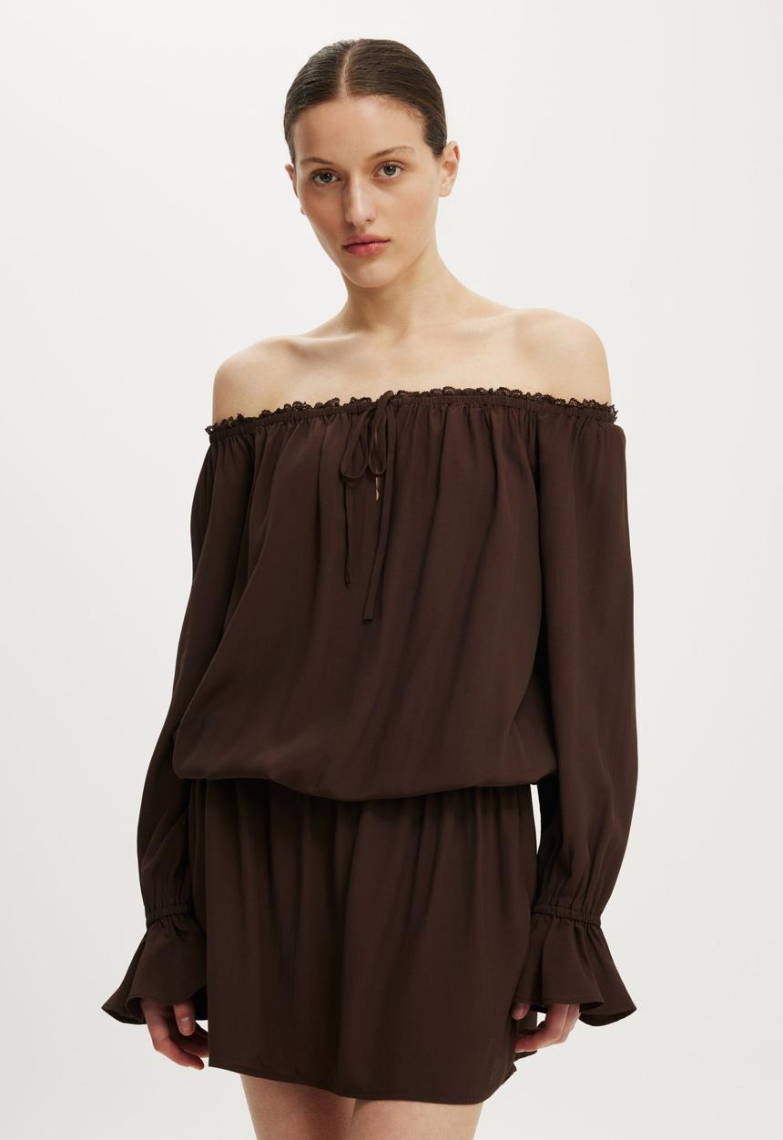 Cotton On - Keira Dress - Dark Oak