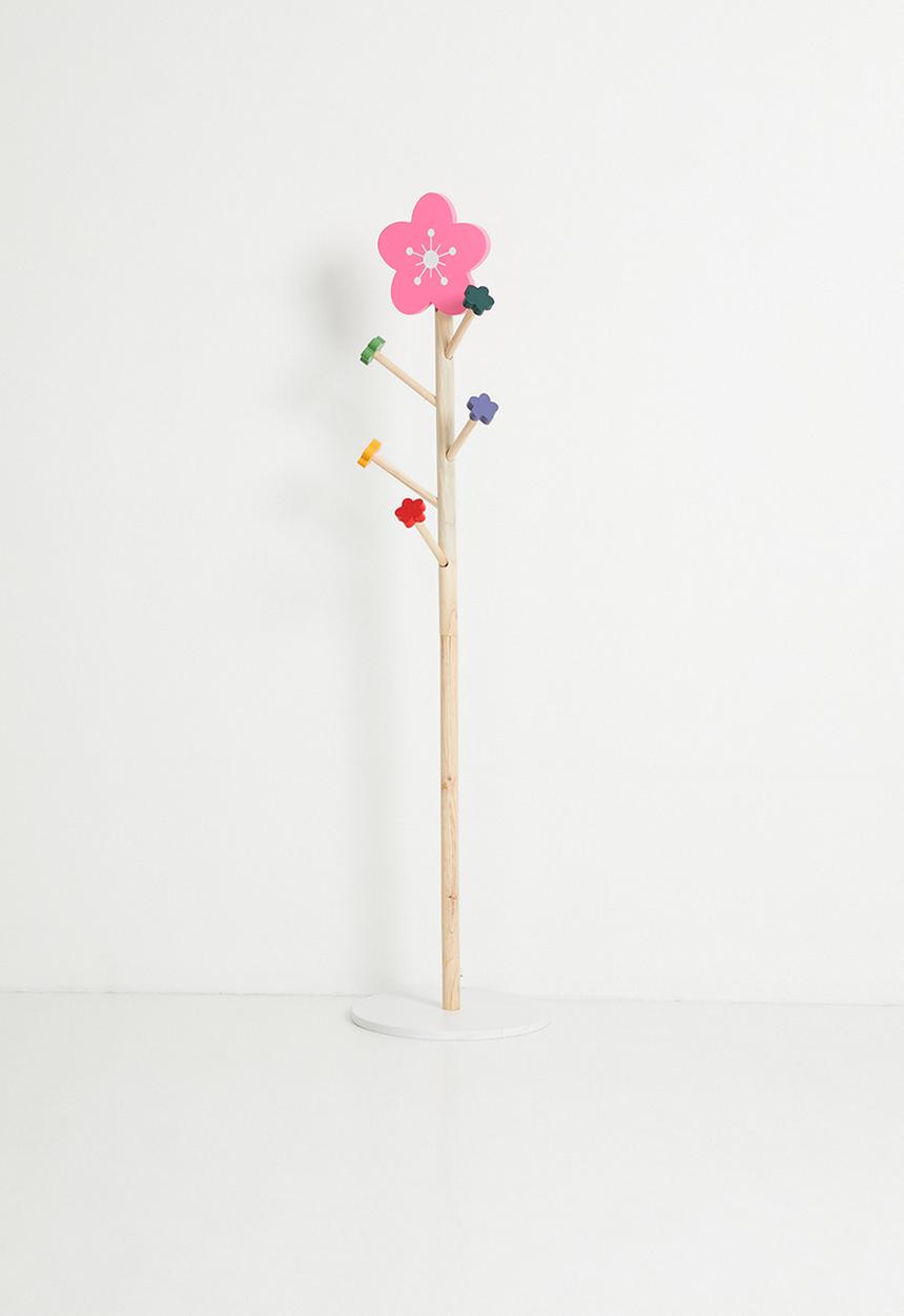 H&S - Flower kids coat hanger - Pink