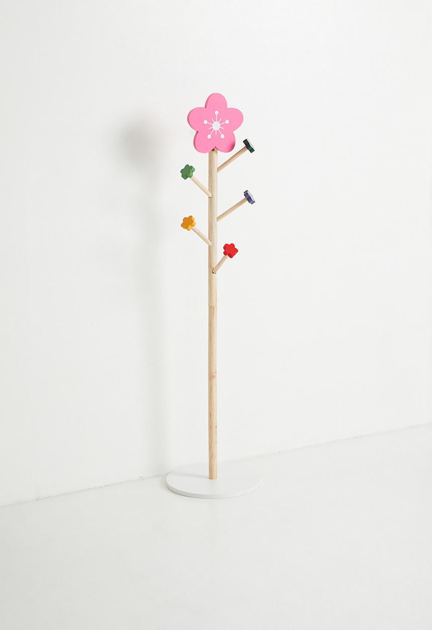 H&S - Flower kids coat hanger - Pink