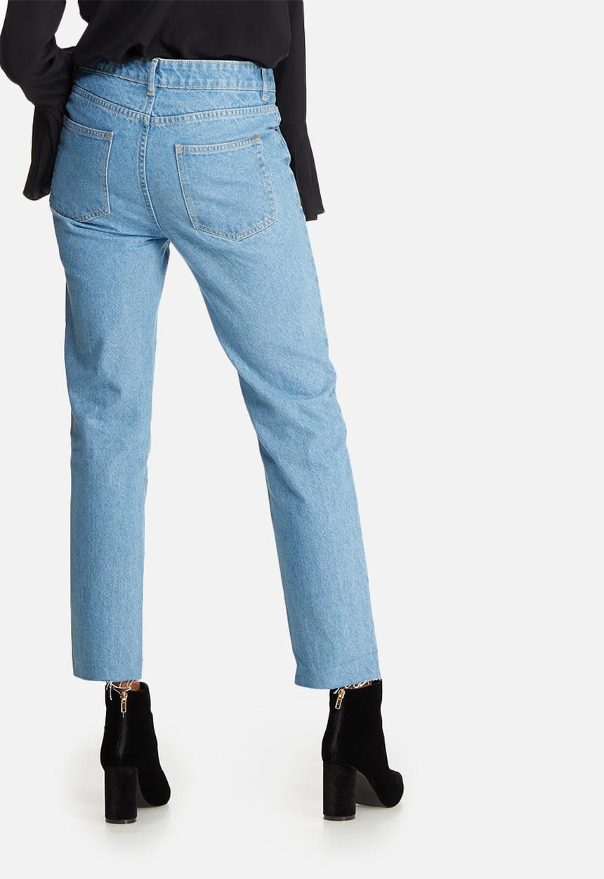 dailyfriday - Panelled raw hem denim