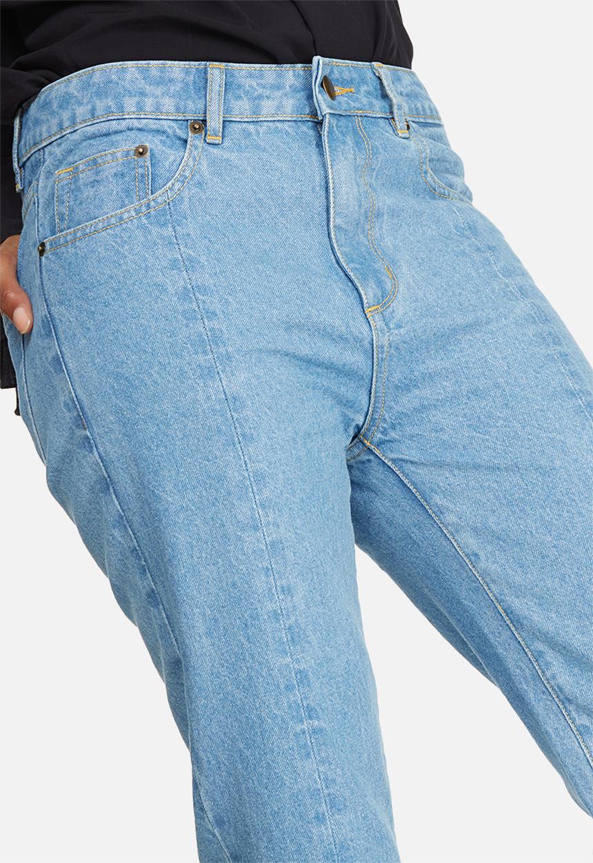 dailyfriday - Panelled raw hem denim