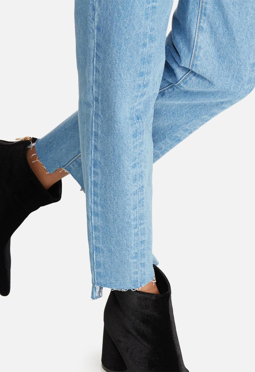 dailyfriday - Panelled raw hem denim