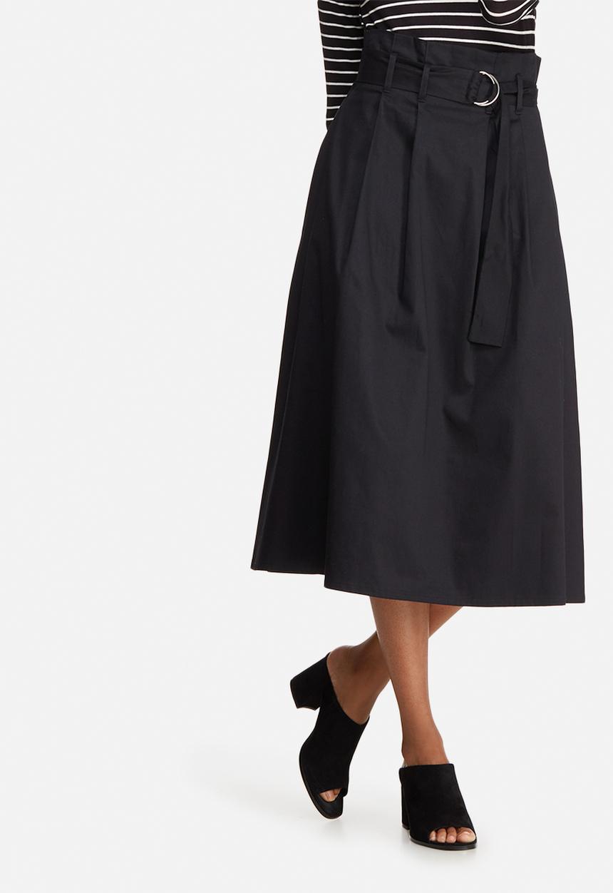 dailyfriday - Belted high waisted midi skirt