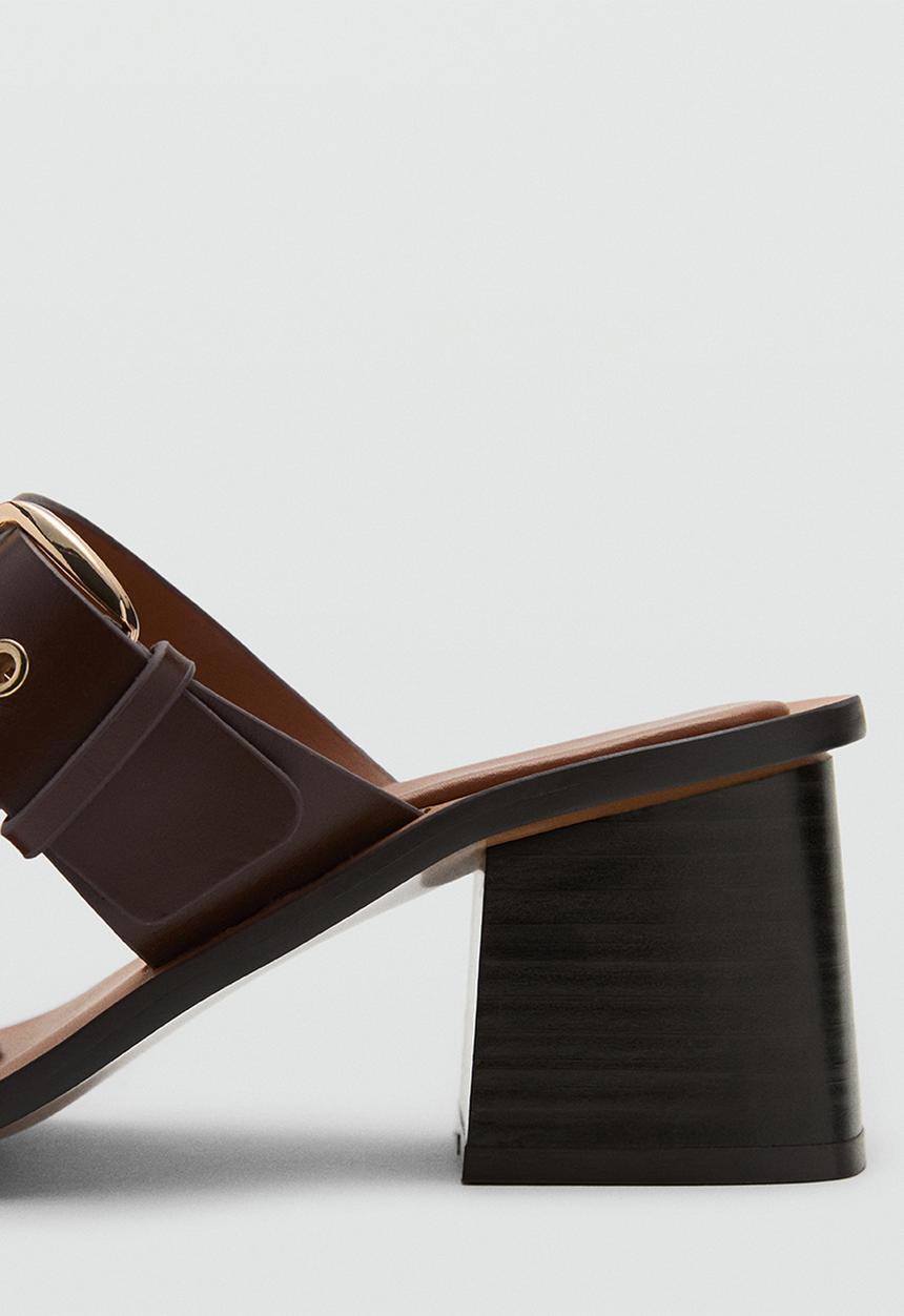 MANGO - Amy open toe mule - brown