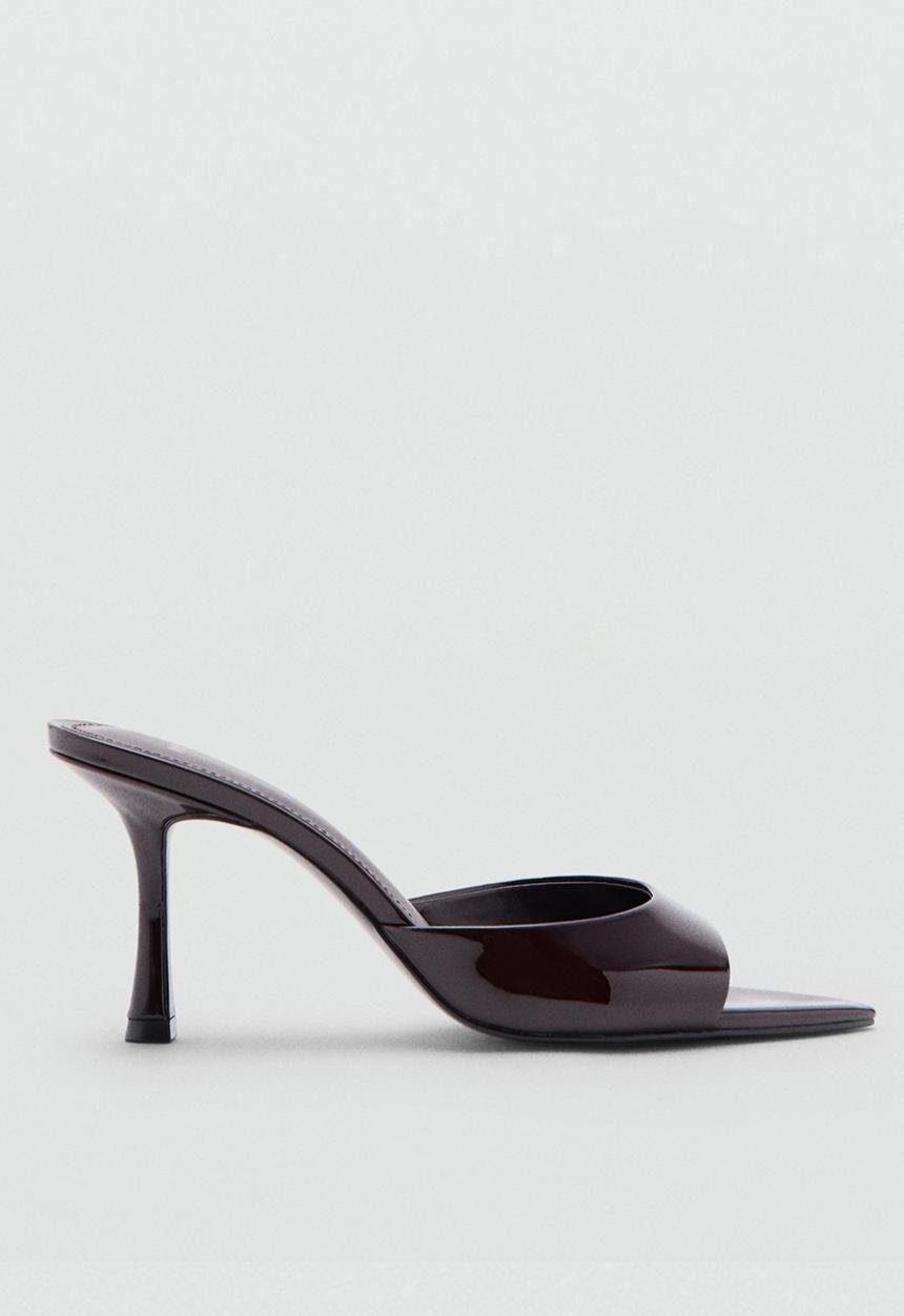 MANGO - Pepygr pointed sandal heel - dark red