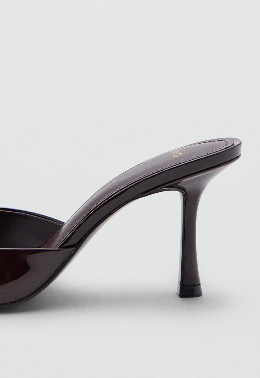 MANGO - Pepygr pointed sandal heel - dark red