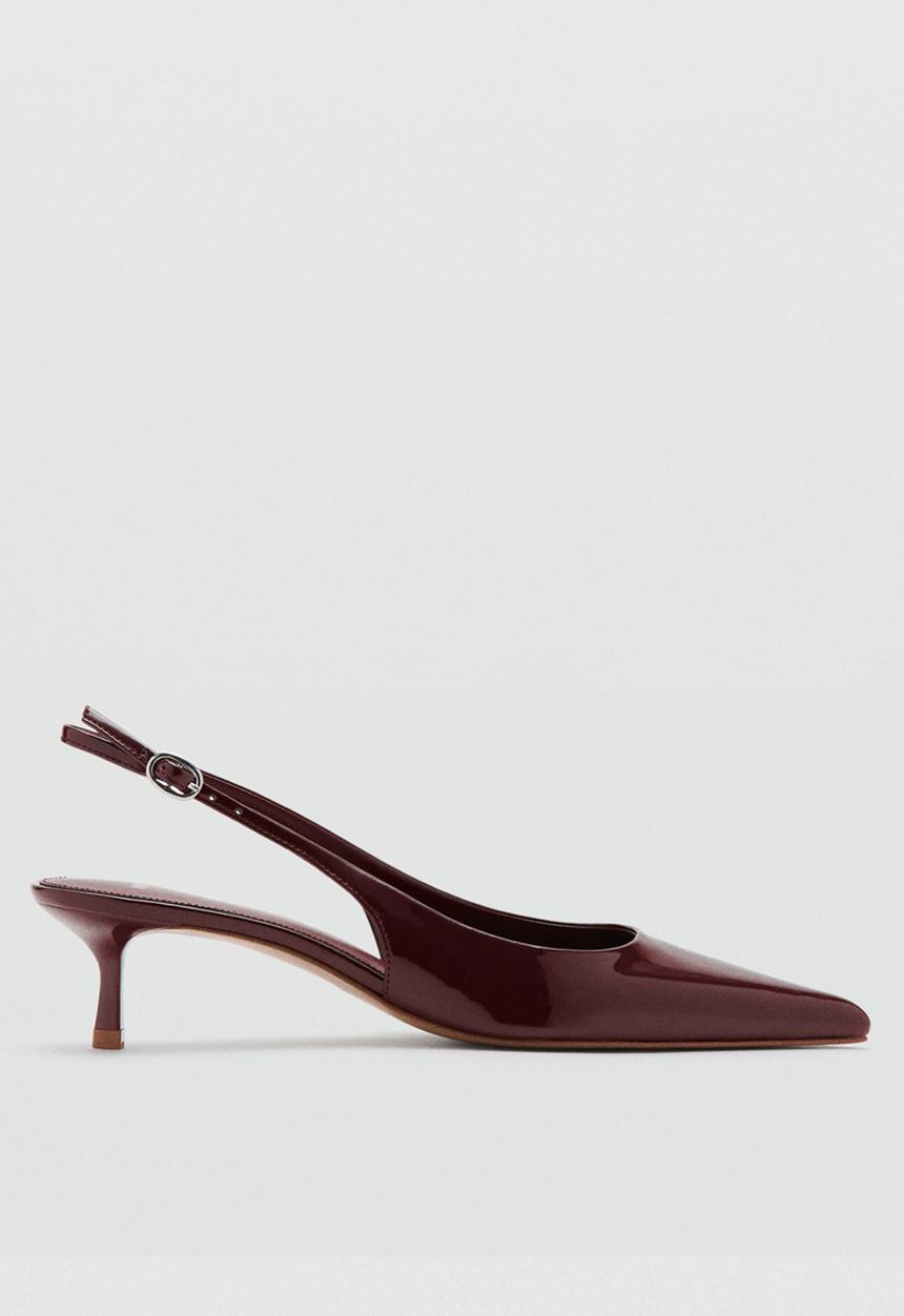MANGO - Circo slingback stiletto heel - dark red