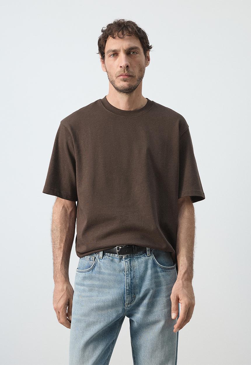 MANGO - T-Shirt Anouk - Brown