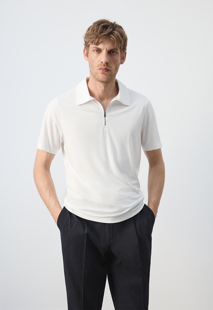 MANGO - Poloshirt Carlez - Whiite