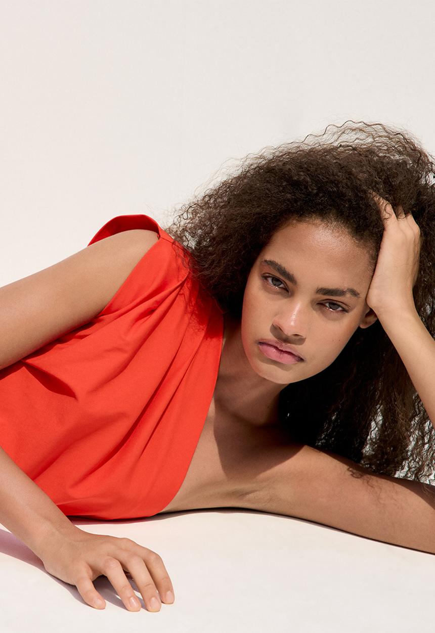 MANGO - Dress knoty - orange