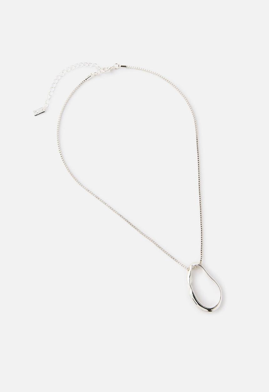 Rubi - Pendant Necklace -Up Silver Irregular