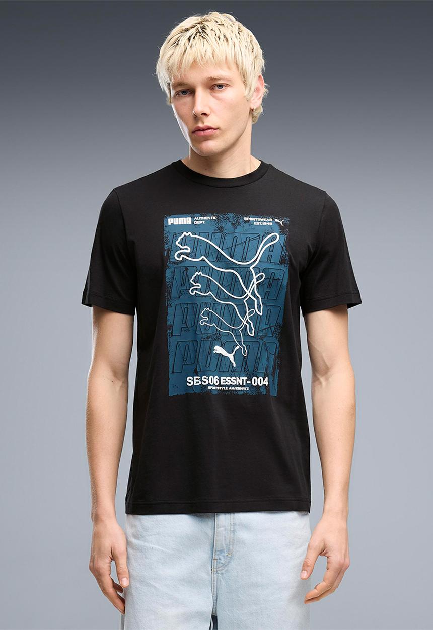 PUMA - Graphics box tee - puma black 