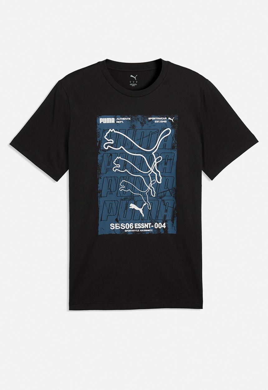 PUMA - Graphics box tee - puma black 