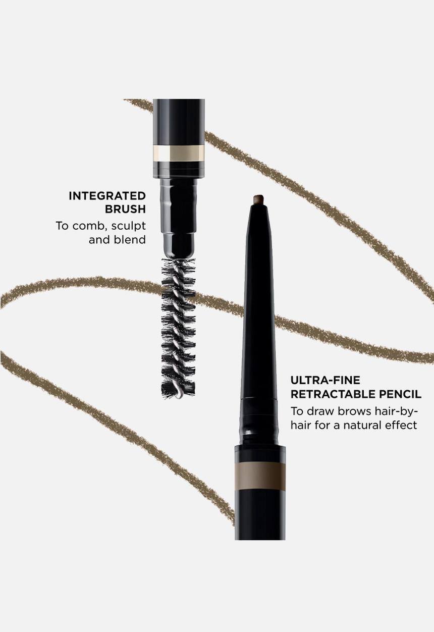 Clarins - Wonder Define Long-Wear Brow Pencil  Natural Hair-Like Strokes - 04 - Dark Brown