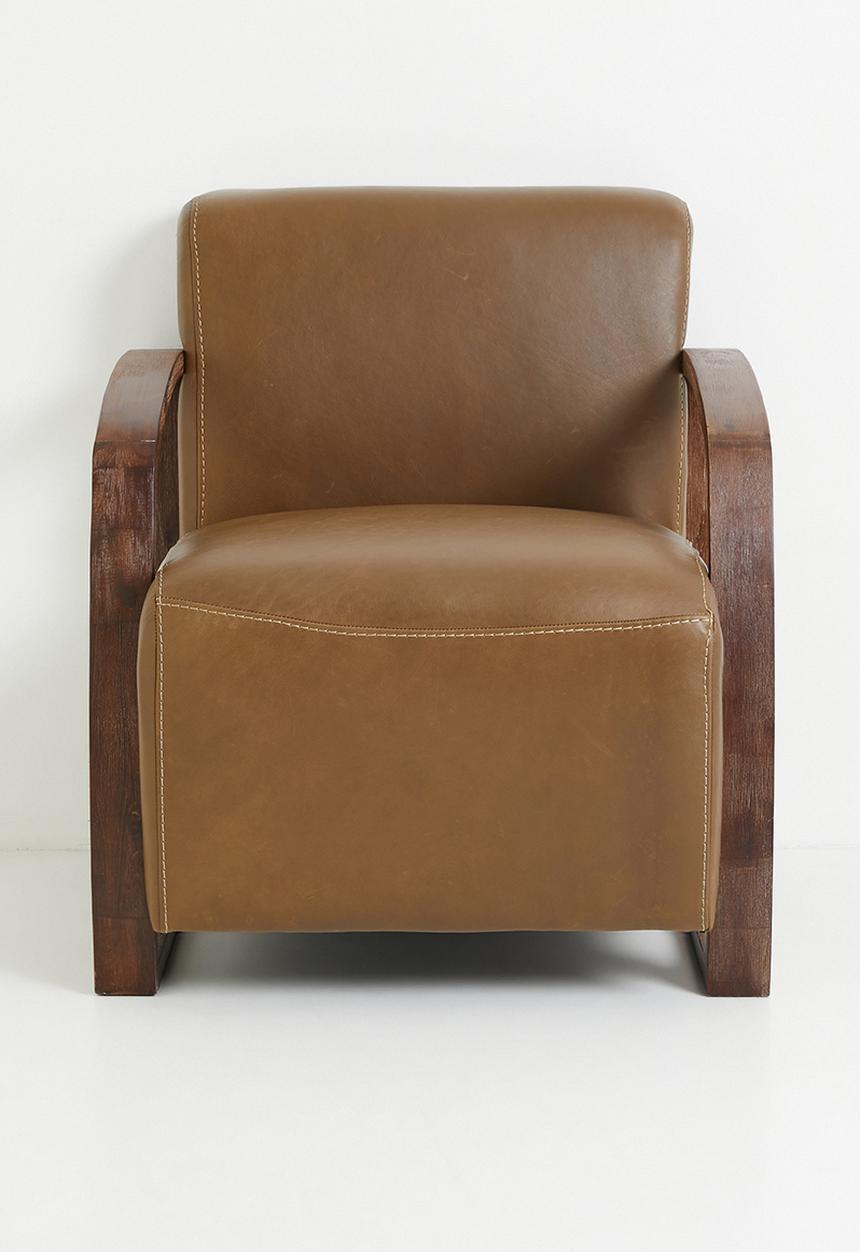 Sixth Floor - Lailah Leather Occasional Chair - Biscuit