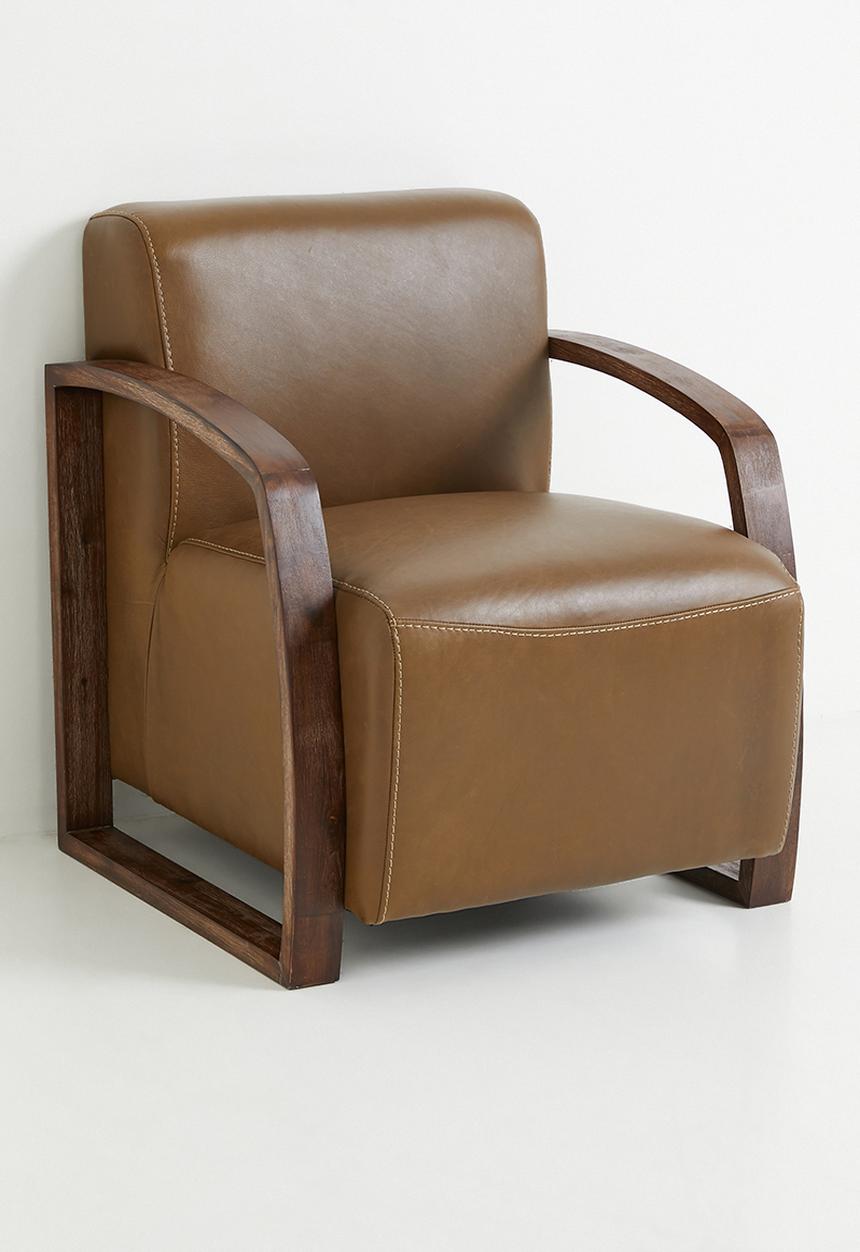 Sixth Floor - Lailah Leather Occasional Chair - Biscuit