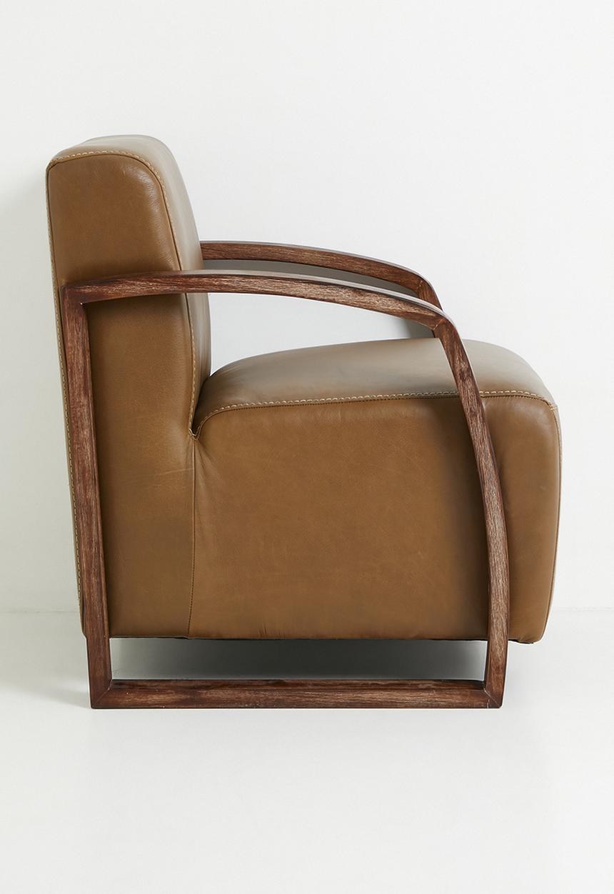 Sixth Floor - Lailah Leather Occasional Chair - Biscuit