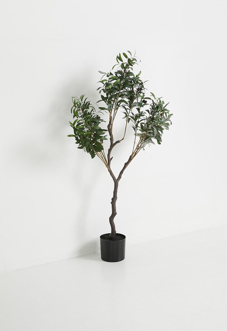 H&S - Potted artificial olive tree - Green