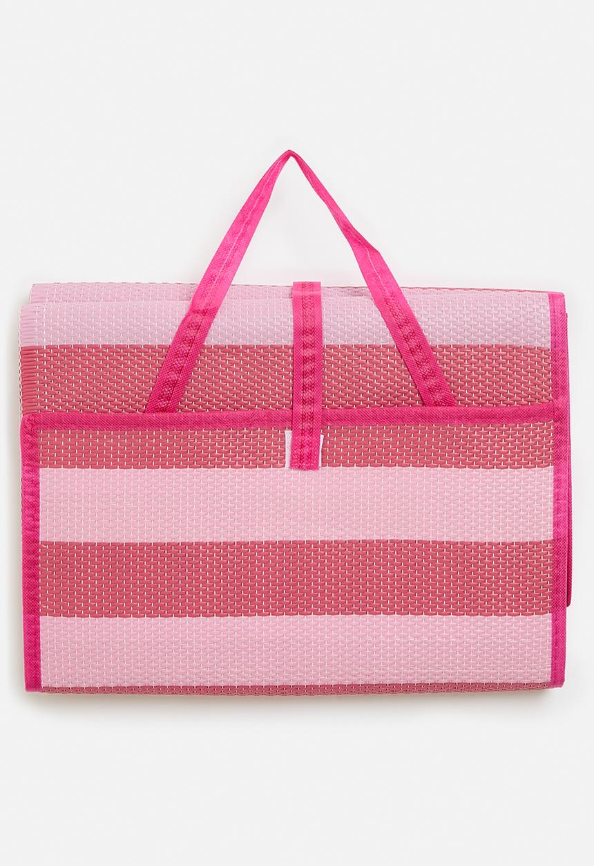 H&S - Stripe folded beach mat - Pink