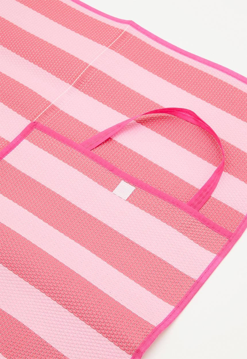 H&S - Stripe folded beach mat - Pink