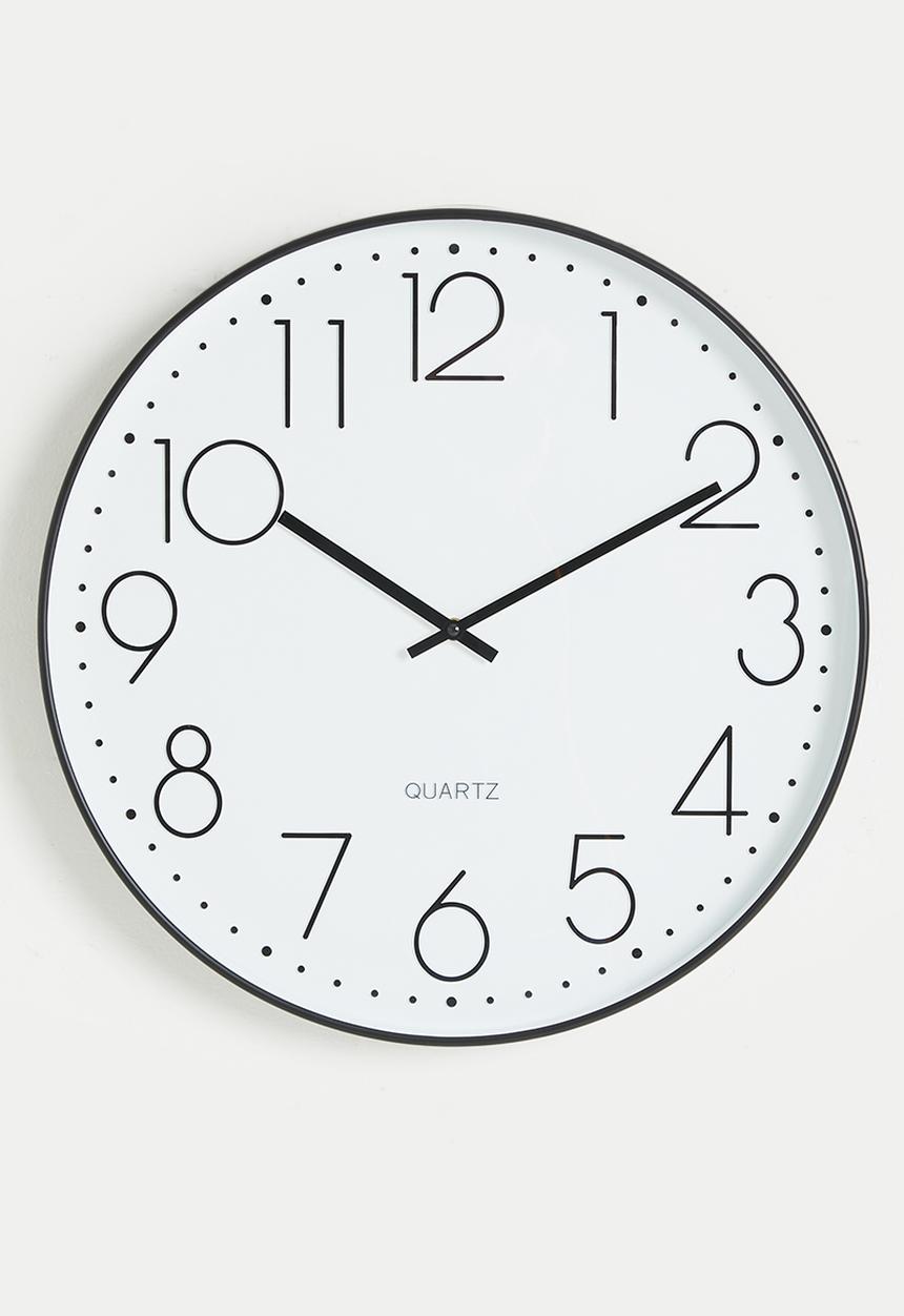 H&S - Wale wall clock - Black & White 