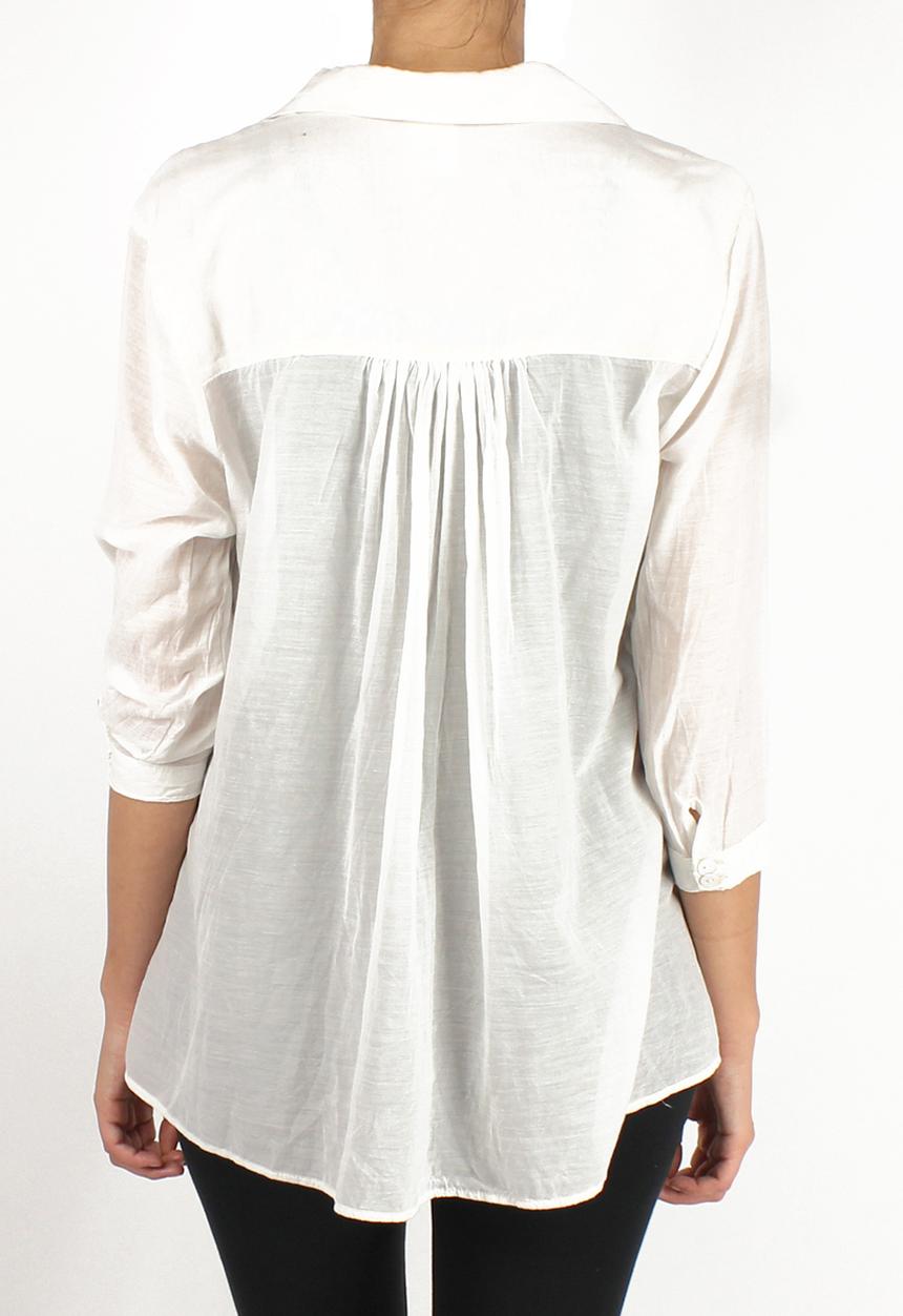 Take Care Boutique - Sheer Shirt – Ivory