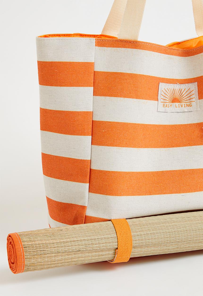 H&S - Stripe beach bag - Orange