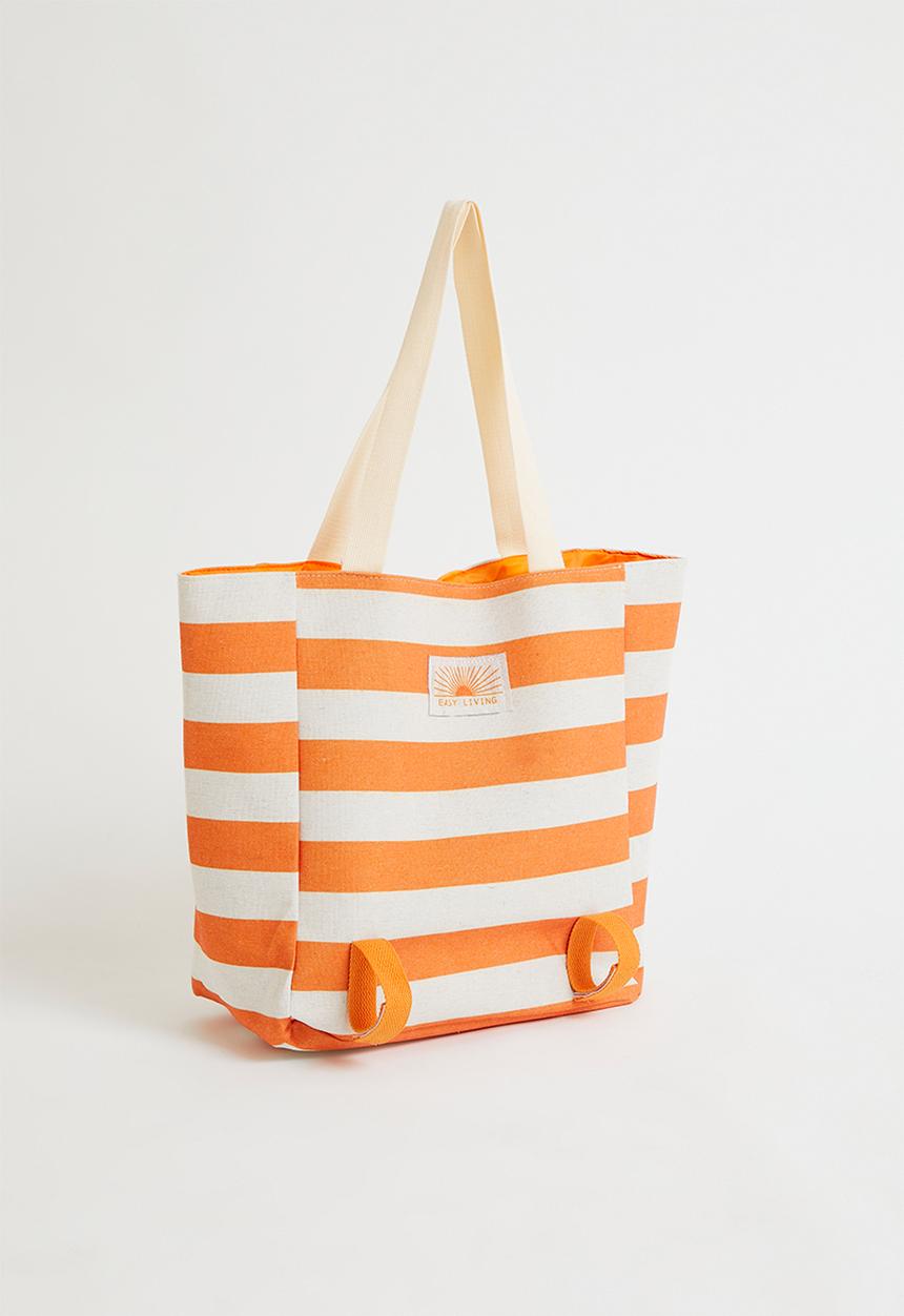 H&S - Stripe beach bag - Orange