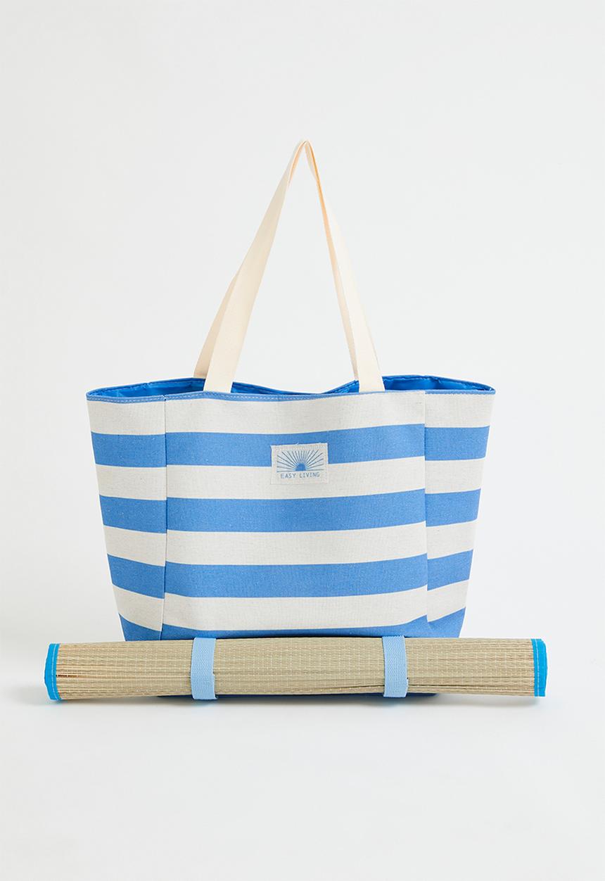 H&S - Stripe beach bag - Blue
