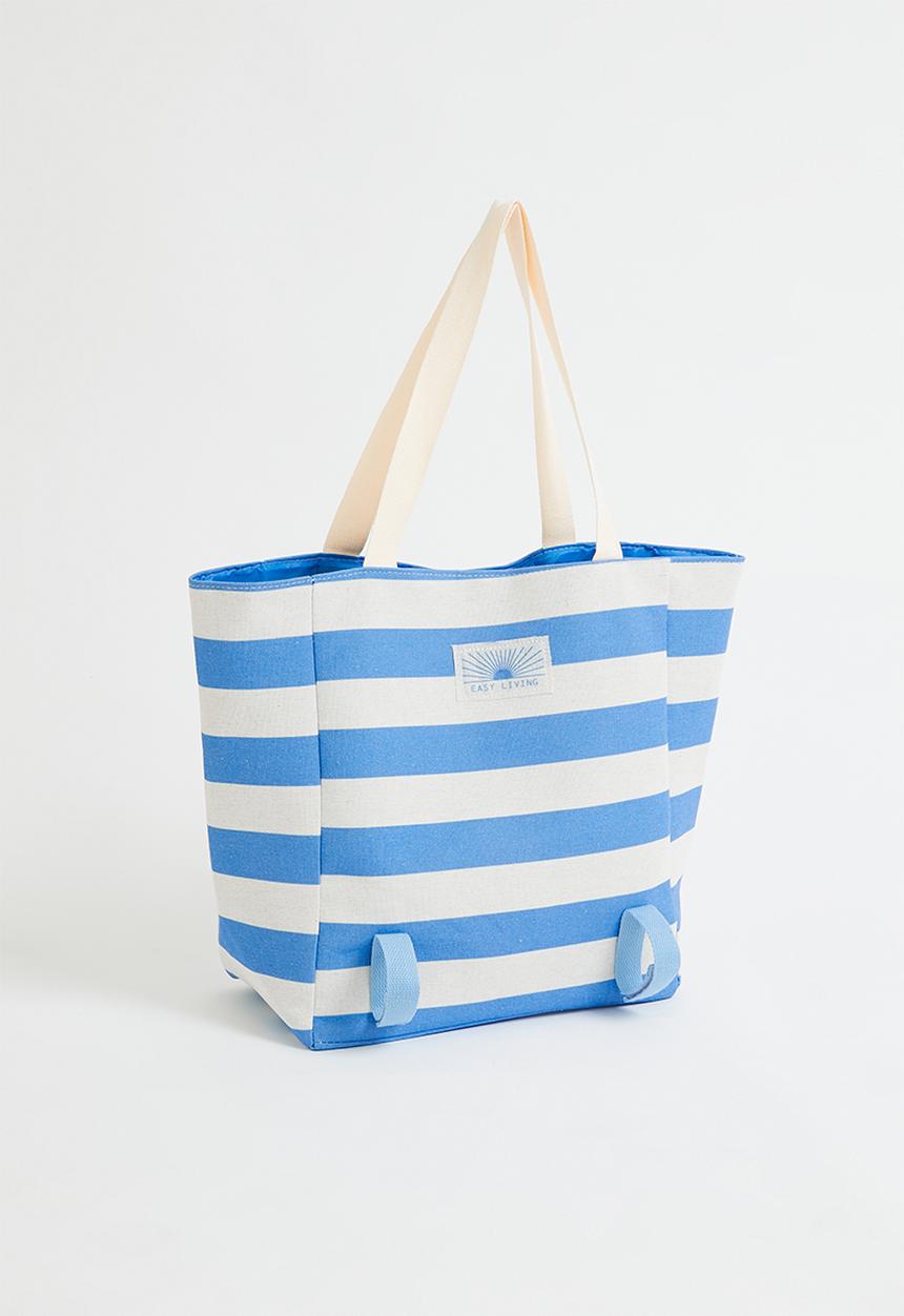 H&S - Stripe beach bag - Blue