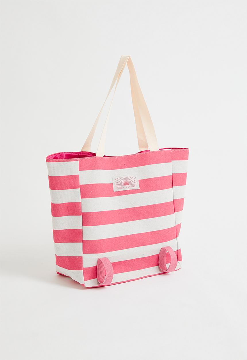 H&S - Stripe beach bag - Pink
