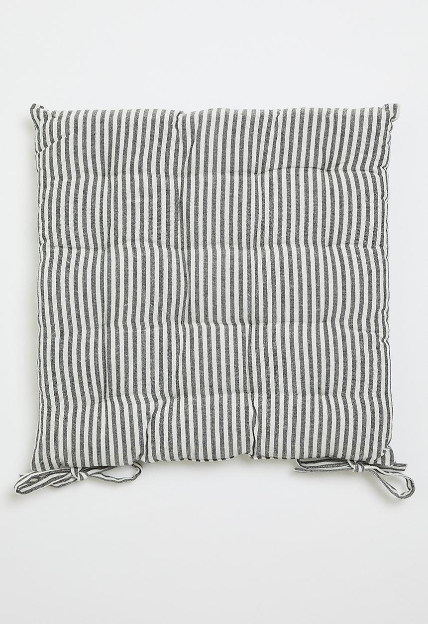 H&S - Outdoor Stripe chairpad set of 2 - Black