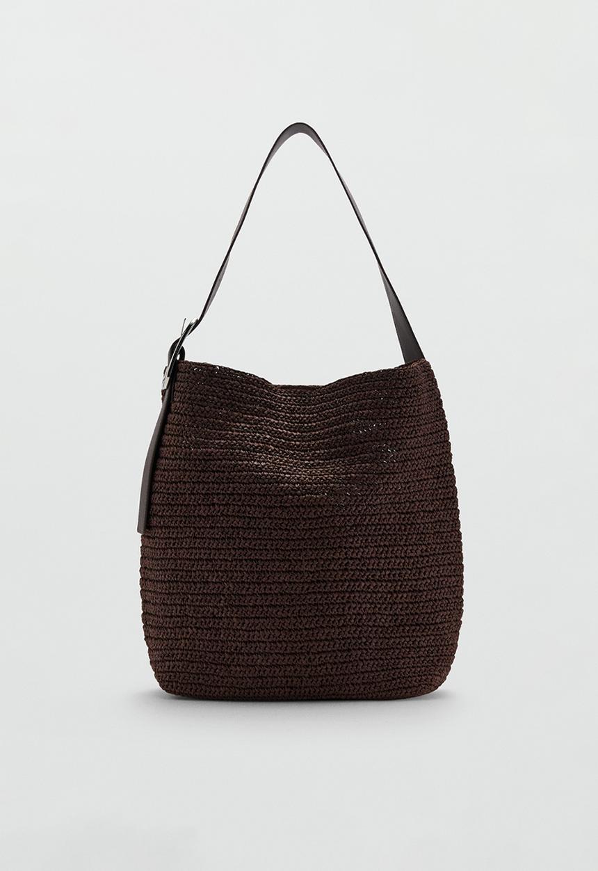 MANGO - Phiphi Sack Bag - Dark Brown