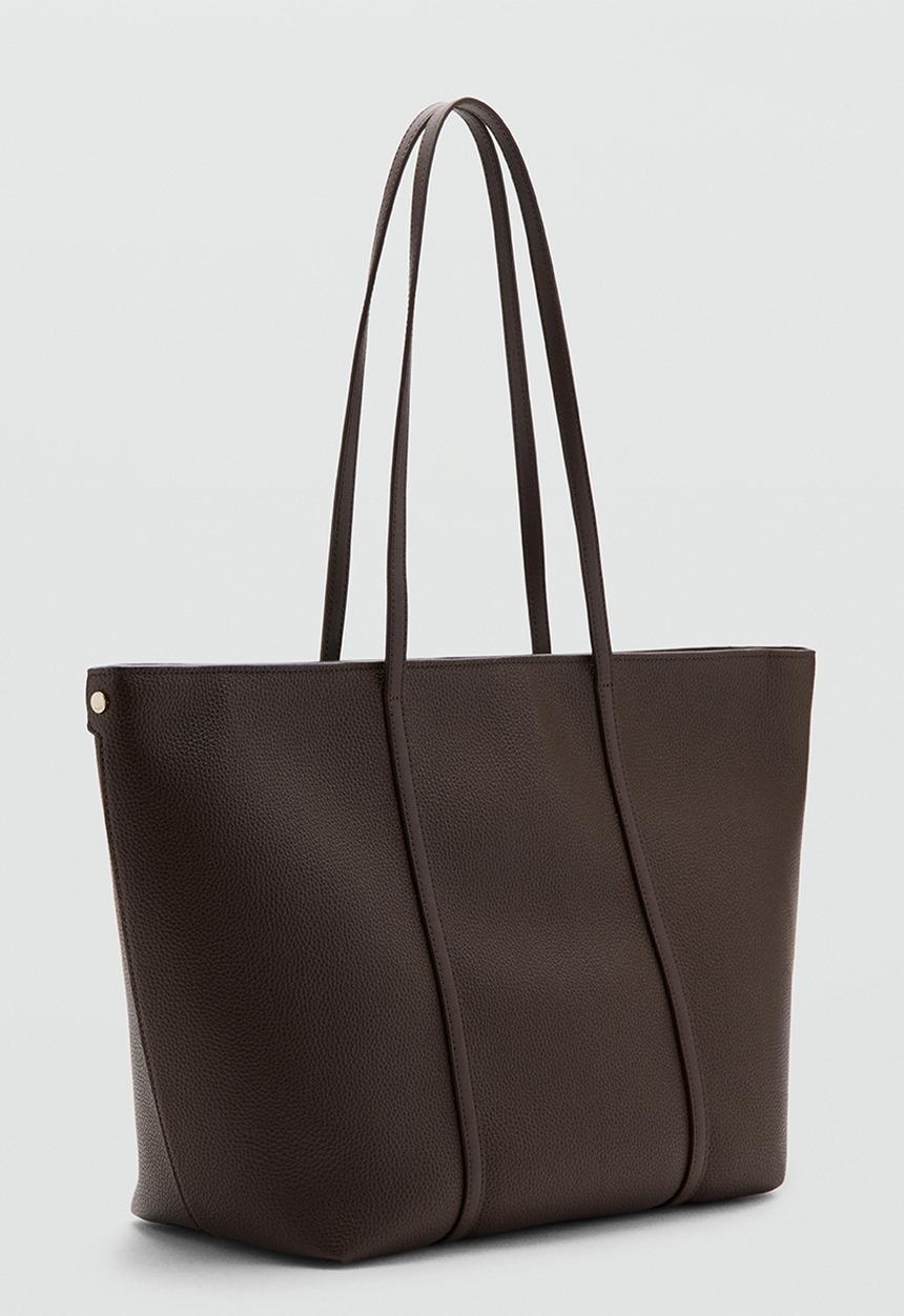 MANGO - Josefa Tote Bag - Dark Brown