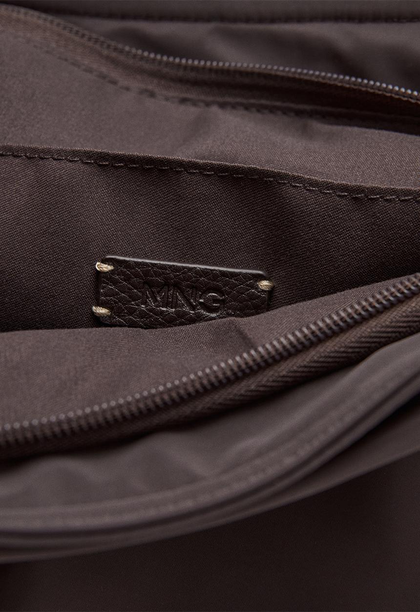 MANGO - Sand Tote Bag - Dark Brown