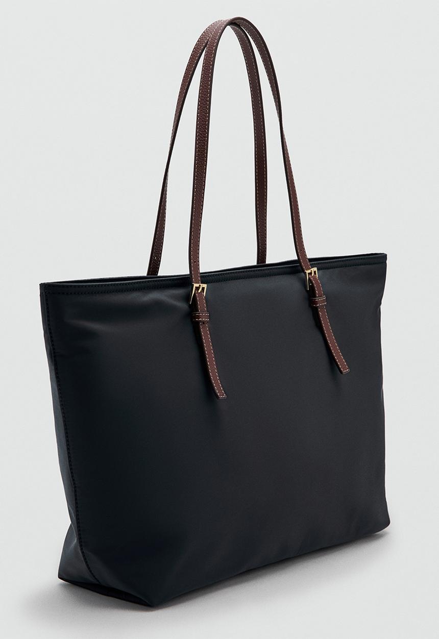 MANGO - Sand Tote Bag - Black