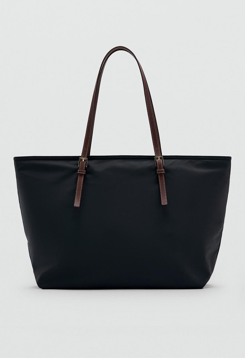 MANGO - Sand Tote Bag - Black